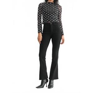 NEW JUST USA riley mid rise bootcut jean in black